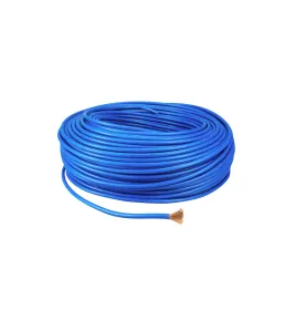 Câble Flexible Monoconducteur 6mm² Multibrins - Bobine Bleu 100m