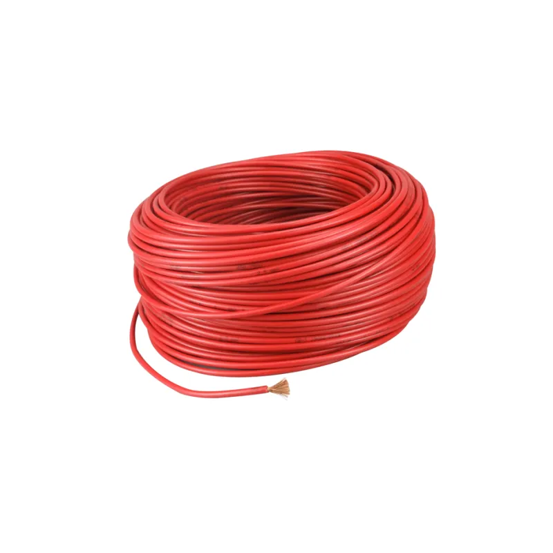 Câble Flexible Monoconducteur 2.5mm² Multibrins - Rouge - 100m/Bobine