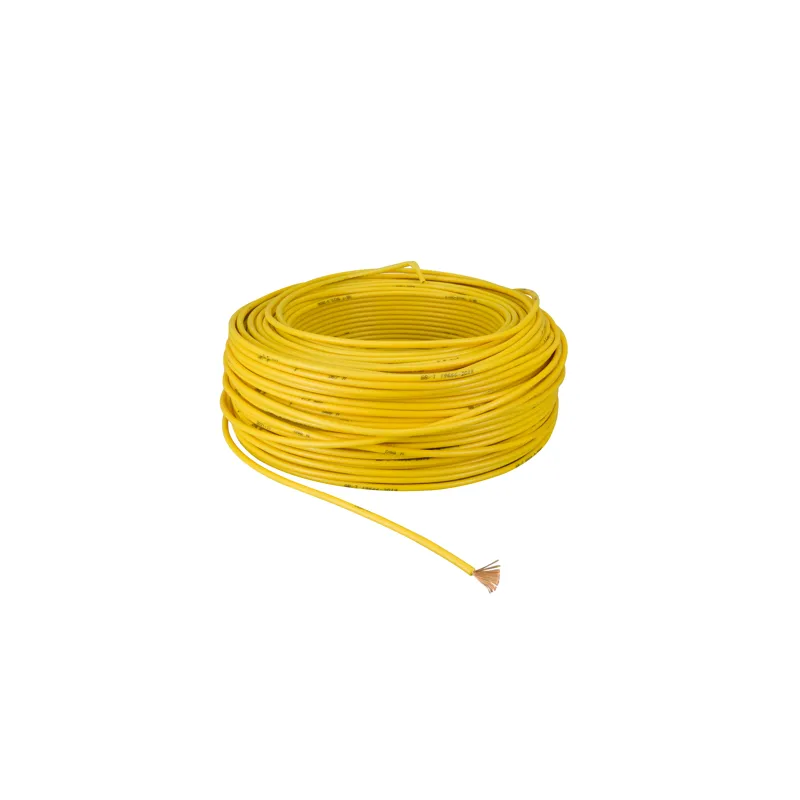 Câble Flexible Monoconducteur 2.5mm² Multibrins - Bobine Jaune 100m