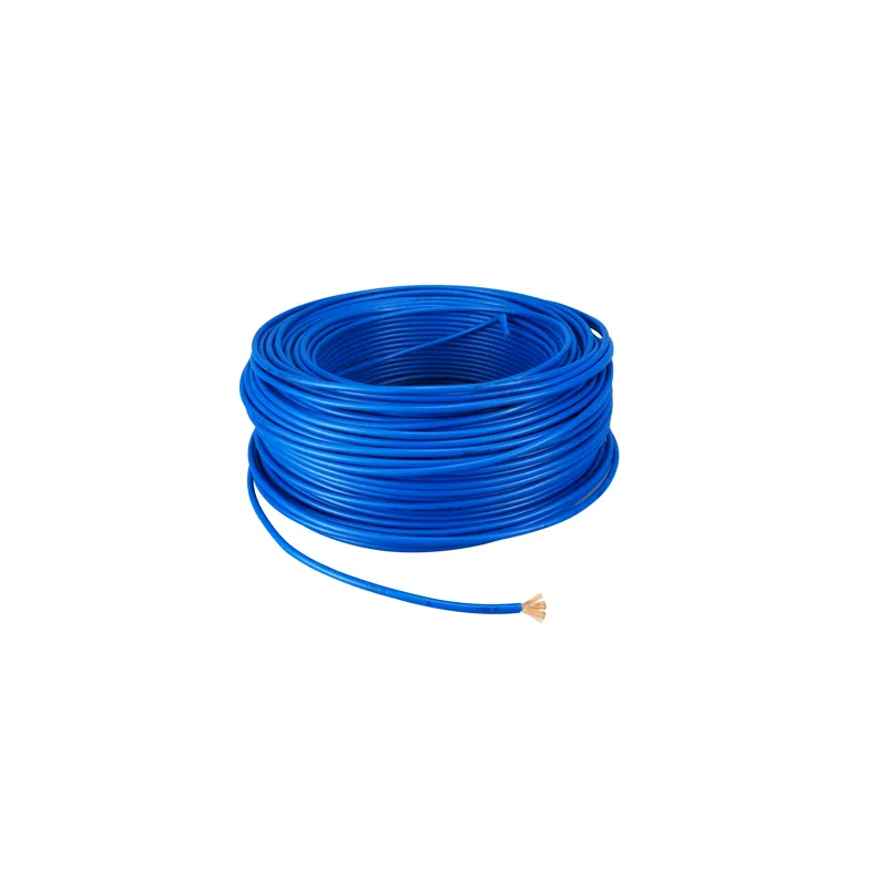 Câble Flexible Monoconducteur 2.5mm² Multibrins - Bobine Bleu 100m