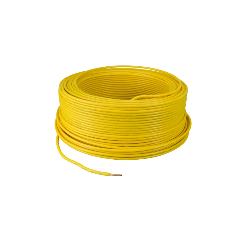 Câble Rigide Monoconducteur 2.5mm² Monobrin - Bobine Jaune 100m