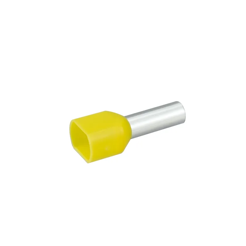 Embouts de Câble Double Sortie 2x6mm² Jaune - Lot de 100 unités