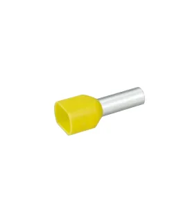 Embouts de Câble Double Sortie 2x6mm² Jaune - Lot de 100 unités