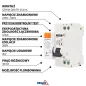 Disjoncteur différentiel 2P - 6A - 30mA - Type AC - Schneider - Installation sur rail DIN