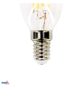 Ampoule LED Filament E14 - 6W - 700lm - Blanc Chaud 2700K - Angle 320° - Forme Flamme