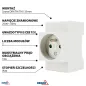 Socket FS16 - Prise modulaire 16A - Rail TH35 - 250V AC - IP20 - 80x66x44mm