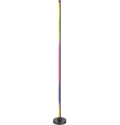 Lampadaire LED 17W - RGB Multicolore - Télécommande - Noir - 1462mm