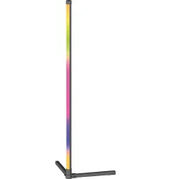 Lampadaire LED RGB 8W - Télécommande - Multicolore - 1047mm - Noir