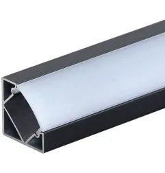 Profilé Aluminium pour Ruban LED - Longueur 2m - Noir/Blanc - Certifié CE & ROHS