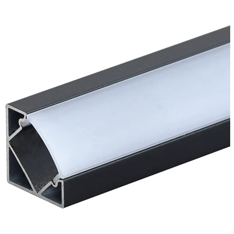 Profilé Aluminium pour Ruban LED - Longueur 2m - Noir/Blanc - Certifié CE & ROHS