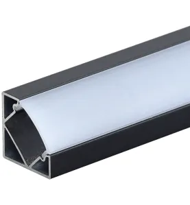 Profilé Aluminium pour Ruban LED - Longueur 2m - Noir/Blanc - Certifié CE & ROHS