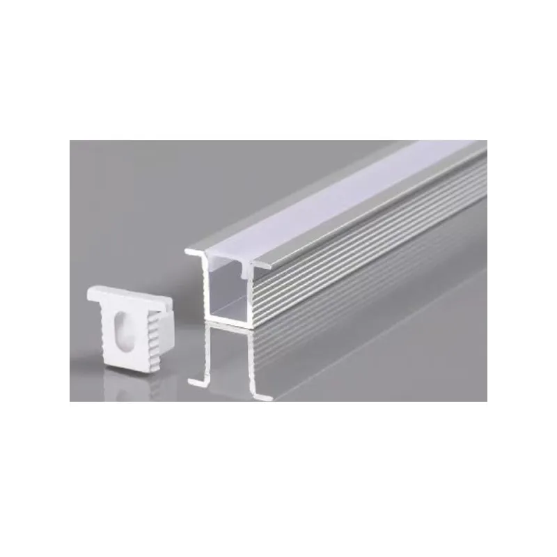 Profilé Aluminium Pour Bande LED - Corps Argent - Cache Blanc - Longueur 2m - Installation Facile