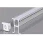 Profilé Aluminium Pour Bande LED - Corps Argent - Cache Blanc - Longueur 2m - Installation Facile