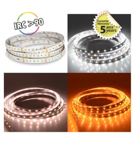 Bandeau LED Dimmable CCT 5m - 120 LED/m - 50W - IP20 - 24V - 2000K-6500K