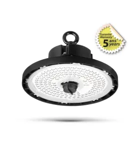 Luminaire HIGH BAY LED 80W - 15000 lm - 4000K - IP65 - Noir - Ø245mm