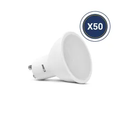 Ampoule LED GU10 - 5,4W - 3000K Blanc Chaud - 650lm - Pack de 50