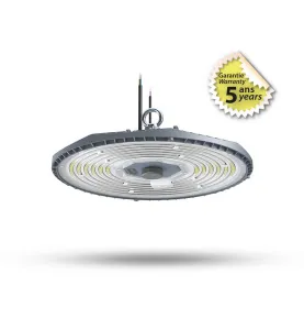 Luminaire LED High Bay - 200W - 4000K - IP65 - Dimmable - Noir - Ø360mm