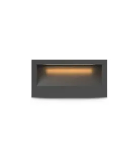 Spot LED encastrable - Balise rectangulaire 70x140mm - 3W - 3000K - IP65 - Aluminium