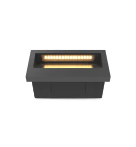 Spot LED encastrable - Balise rectangulaire 70x140mm - 3W - 3000K - IP65 - Aluminium