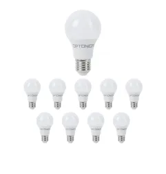 Lot de 10 Ampoules LED E27 A60 8,5W 806lm (66W) 270° - Blanc du Jour 6000K