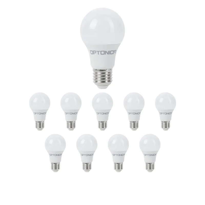 Lot de 10 Ampoules LED E27 A60 8,5W 806lm (66W) 270° - Blanc du Jour 6000K