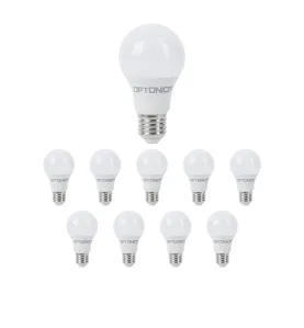 Lot de 10 Ampoules LED E27 A60 8,5W 806lm (66W) 270° - Blanc du Jour 6000K