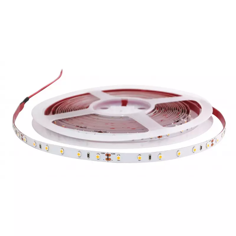 Ruban LED Blanc 24V 60LED/m 4,8W/m 5m - Blanc Chaud 2700K