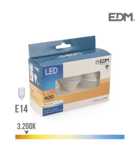 Lot de 3 Ampoules LED E14 5W équivalent à 50W - Blanc Chaud 3200K