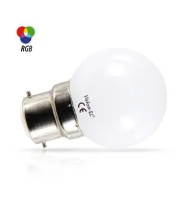 Ampoule LED B22 1W Ø45mmx66mm - RGB