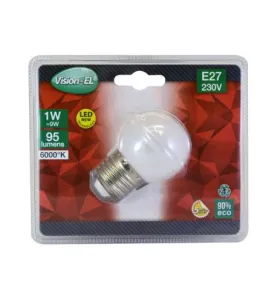 Ampoule LED E27 G45 1W 95lm Ø45mmx70mm - Blanc du Jour 6000K