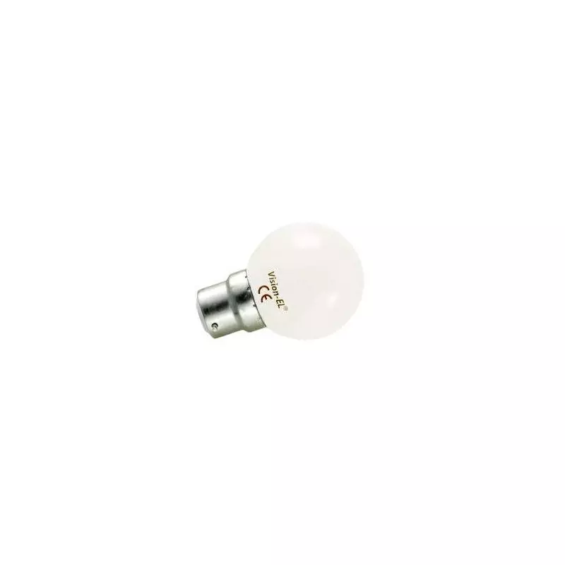 Ampoule LED B22 1W Équivalent 9W G45 - Blanc Chaud 3000K