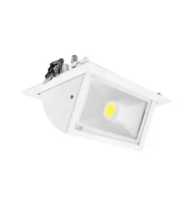 Spot LED Encastrable Orientable AC220/240V 30W 3200lm 90° Etanche IP40 IK09 145x235mm -  Blanc Naturel 4000K perçage 220x125mm