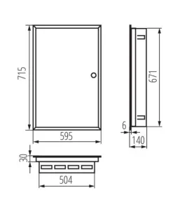 Tableau Électrique encastrable Blanc 4x24P Modules