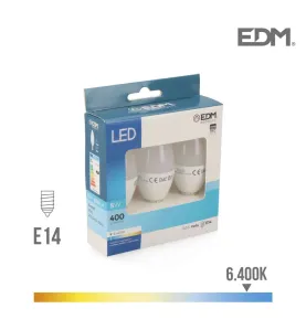 Lot de 3 Ampoules LED E14 5W Flamme équivalent à 50W - Blanc du Jour 6400K