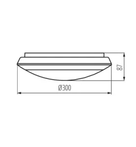 Plafonnier LED 26W à détecteur étanche IP65 rond ∅300mm Blanc - Blanc Naturel 4000K