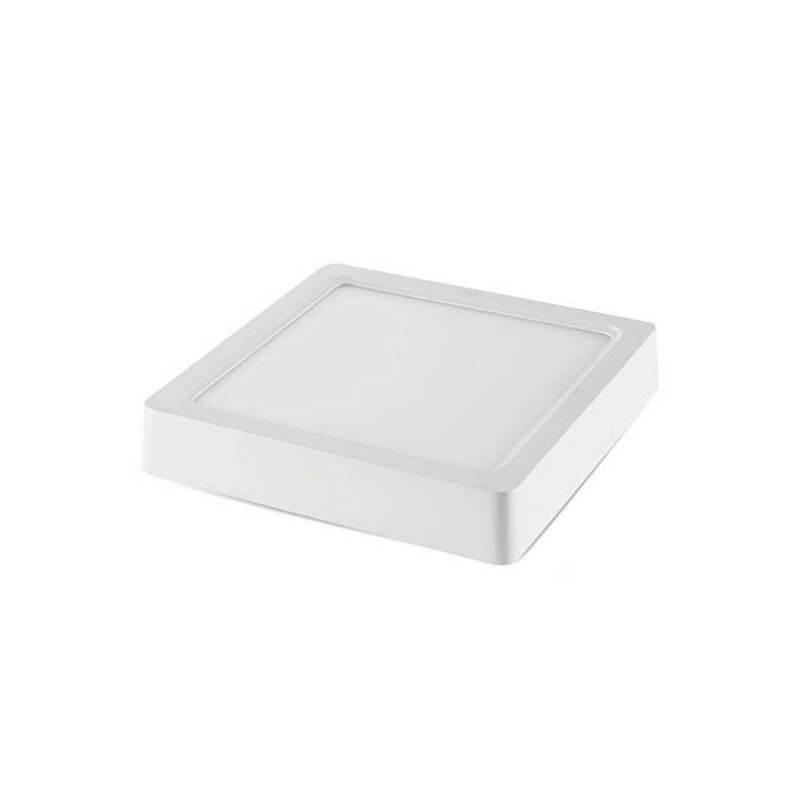 Plafonnier de surface LED 12W carré 170mmx170mm - Blanc du Jour 6000K