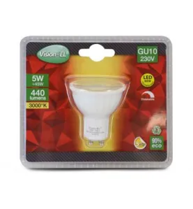 Ampoule LED GU10 Dimmable 5W 440lm 75° IP40 Ø57mmx50mm - Blanc Chaud 3000K