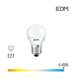 Ampoule LED E27 6W Ronde équivalent à 40W - Blanc du Jour 6400K