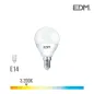 Ampoule LED E14 7W Ronde équivalent à 48W - Blanc Chaud 3200K