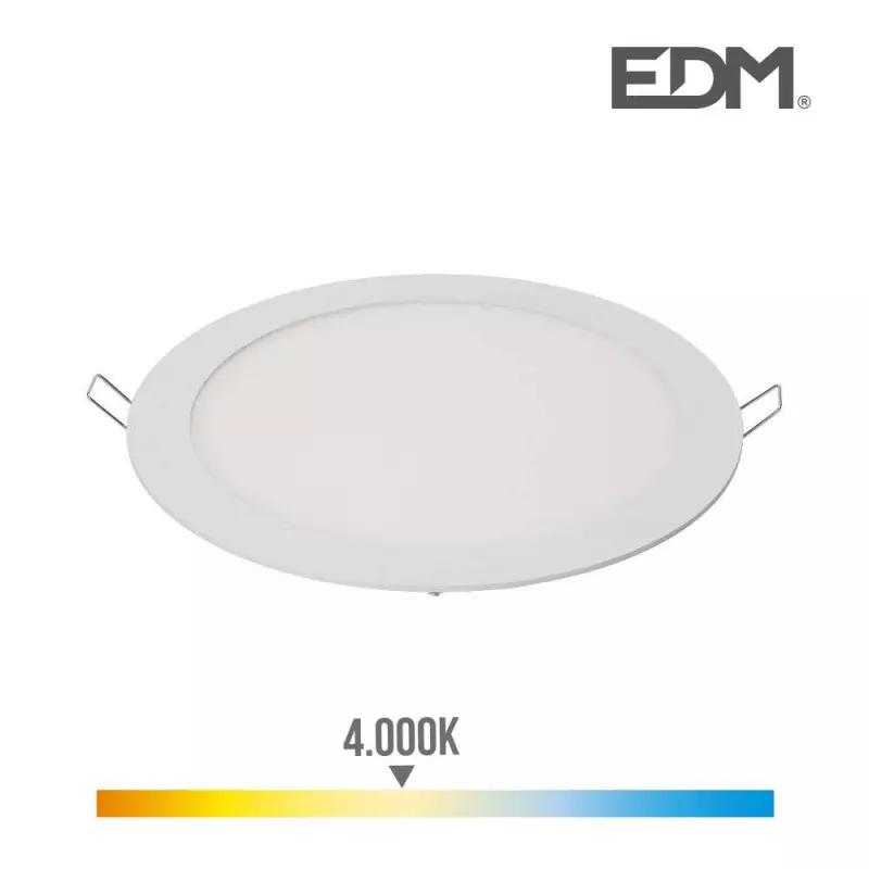 Downlight LED 20W rond ∅22,5cm Blanc - Blanc Naturel 4000K