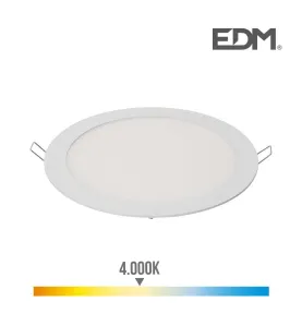 Downlight LED 20W rond ∅22,5cm Blanc - Blanc Naturel 4000K