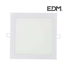 Downlight LED 20W carré 22cm Blanc - Blanc du Jour 6400K