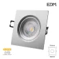 Downlight LED 5W carré 110mm Chromé - Blanc Chaud 3200K