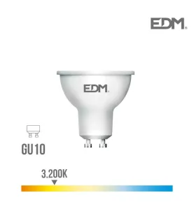 Spot LED GU10 7W Dicroïque équivalent à 50W - Blanc Chaud 3200K