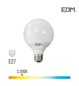 Ampoule LED E27 15W Globe G120 équivalent à 100W - Blanc Chaud 3200K