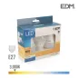 Lot de 3 Ampoules LED E27 10W Ronde A60 équivalent à 60W - Blanc Chaud 3200K