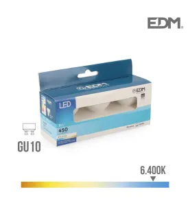 Lot de 3 Spots LED GU10 5W Dicroïque équivalent à 45W - Blanc du Jour 6400K