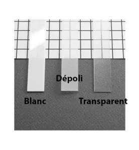 Diffuseur transparent 15,4mm longueur 2000mm