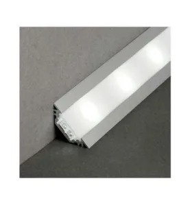 Profilé Angle 45° Aluminium Anodisé 1m pour Ruban LED 10mm