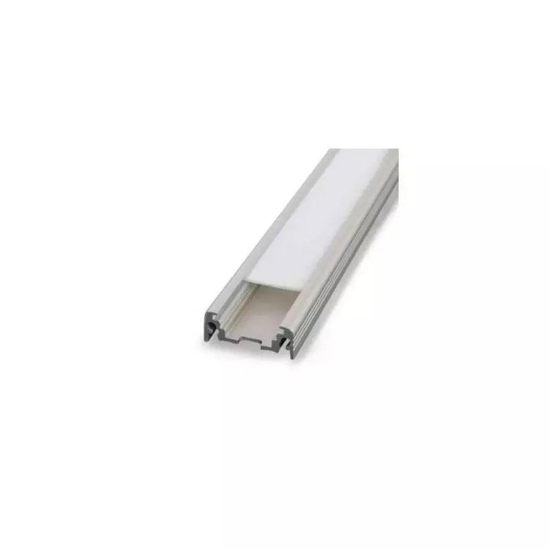 Profilé Plat Aluminium Brut 1m pour Ruban LED 10mm